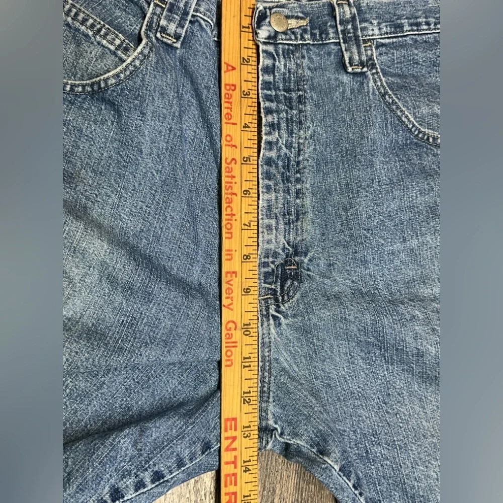 Wrangler Carpenter Shorts 34 Denim Workwear Utility Y2K Fade
